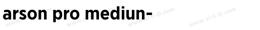 arson pro mediun字体转换